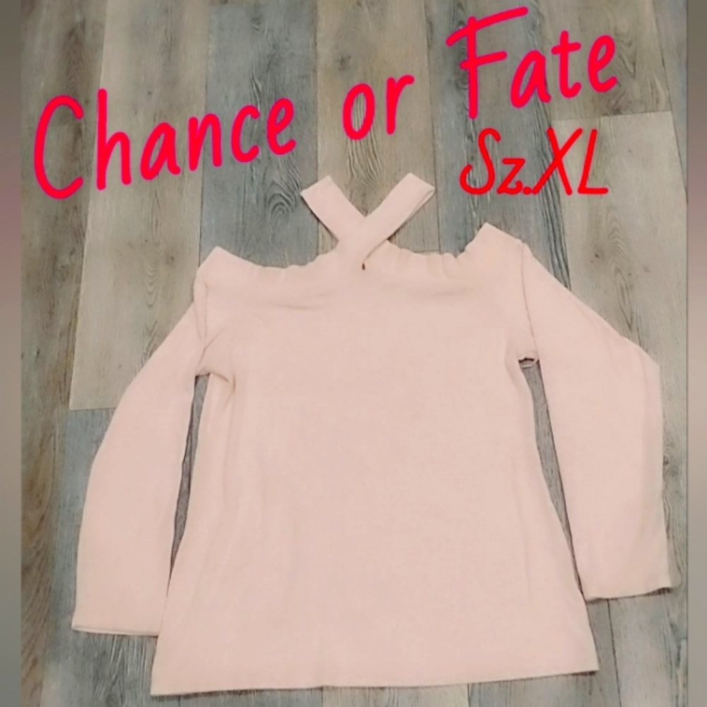 Chance or Fate Blush Off-Shoulder Sweater
